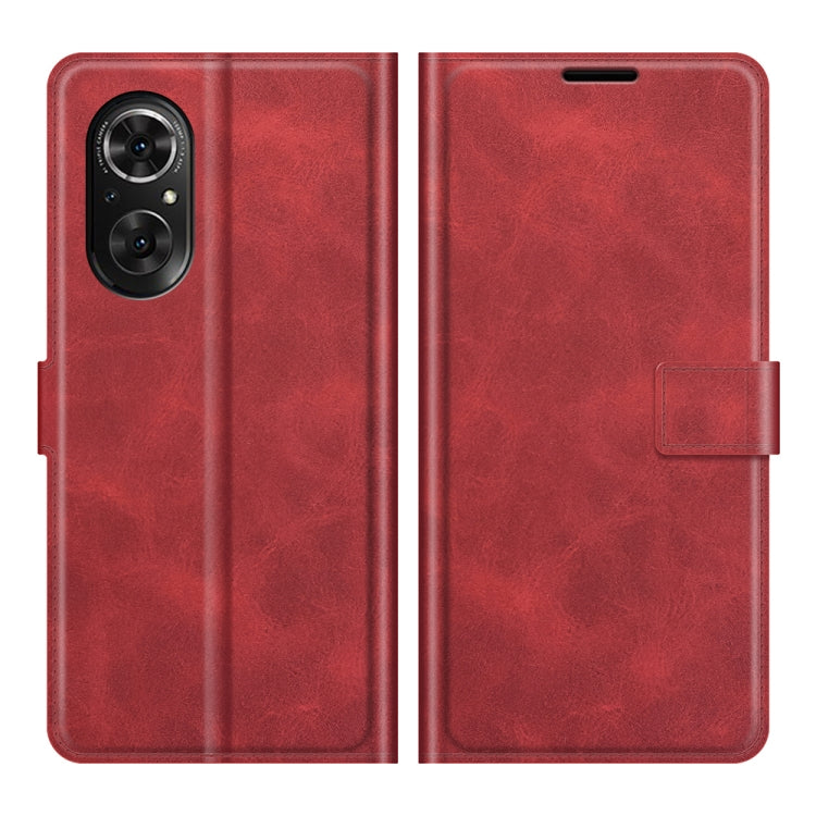 For Honor 50 SE Retro Calf Pattern Buckle Card Wallet Left and Right Flip Phone Holster with Bracket Function