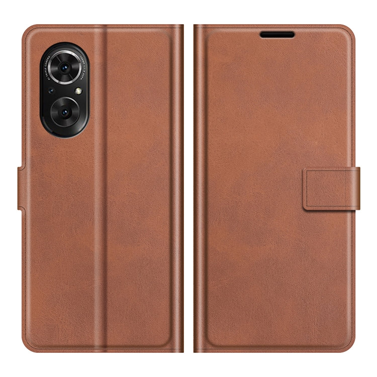 For Honor 50 SE Retro Calf Pattern Buckle Card Wallet Left and Right Flip Phone Holster with Bracket Function