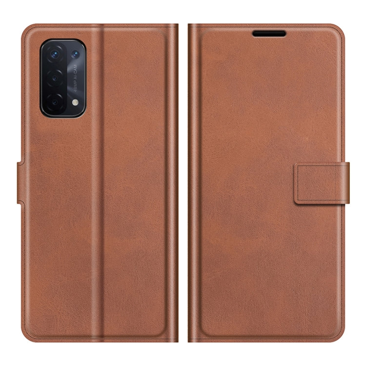 For OnePlus Nord N200 5G Retro Calf Pattern Buckle Card Wallet Left and Right Flip Phone Holster with Bracket Function