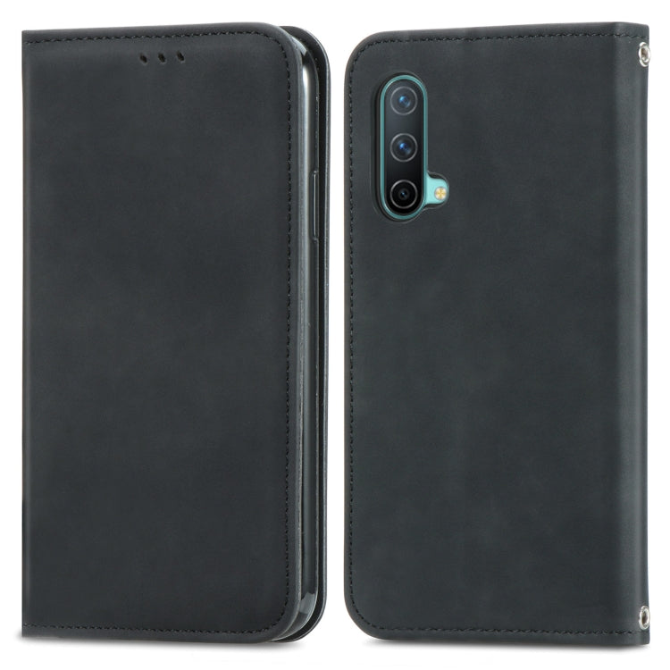 For OnePlus Nord CE 5G Retro Skin Feel Business Magnetic Horizontal Flip Leather Case with Holder & Card Slots & Wallet & Photo Frame