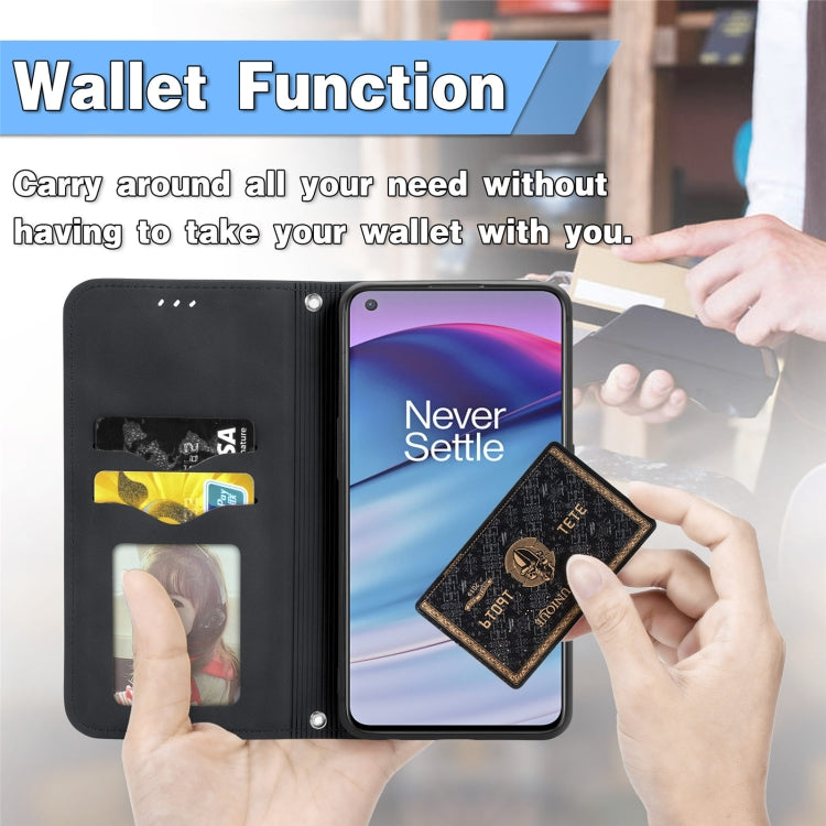 For OnePlus Nord CE 5G Retro Skin Feel Business Magnetic Horizontal Flip Leather Case with Holder & Card Slots & Wallet & Photo Frame