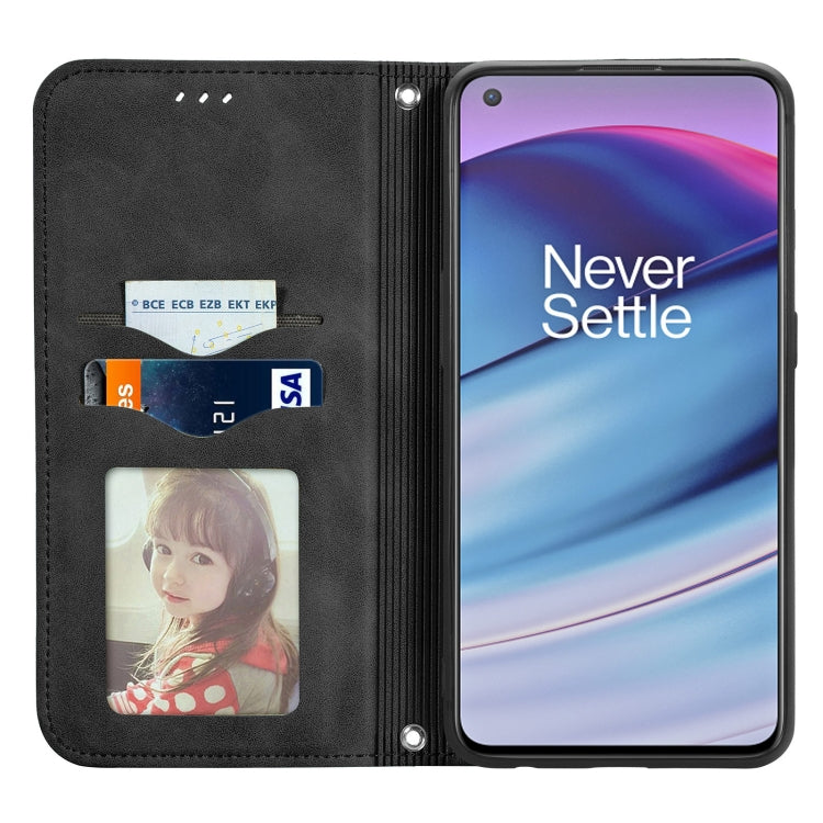 For OnePlus Nord CE 5G Retro Skin Feel Business Magnetic Horizontal Flip Leather Case with Holder & Card Slots & Wallet & Photo Frame