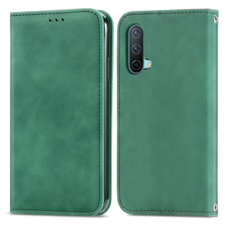 For OnePlus Nord CE 5G Retro Skin Feel Business Magnetic Horizontal Flip Leather Case with Holder & Card Slots & Wallet & Photo Frame