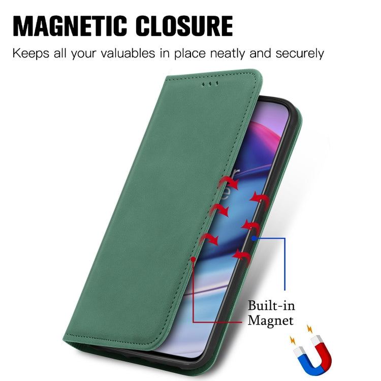 For OnePlus Nord CE 5G Retro Skin Feel Business Magnetic Horizontal Flip Leather Case with Holder & Card Slots & Wallet & Photo Frame