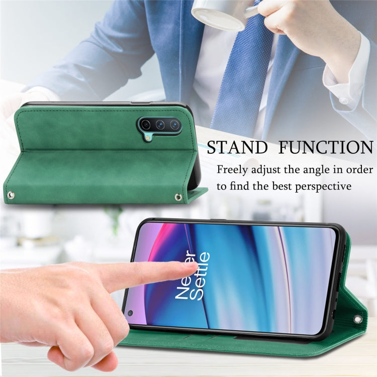 For OnePlus Nord CE 5G Retro Skin Feel Business Magnetic Horizontal Flip Leather Case with Holder & Card Slots & Wallet & Photo Frame