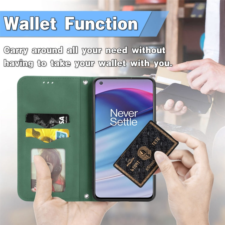 For OnePlus Nord CE 5G Retro Skin Feel Business Magnetic Horizontal Flip Leather Case with Holder & Card Slots & Wallet & Photo Frame