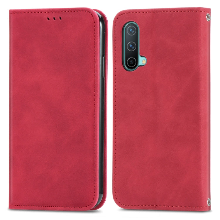 For OnePlus Nord CE 5G Retro Skin Feel Business Magnetic Horizontal Flip Leather Case with Holder & Card Slots & Wallet & Photo Frame