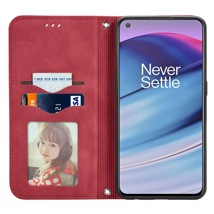 For OnePlus Nord CE 5G Retro Skin Feel Business Magnetic Horizontal Flip Leather Case with Holder & Card Slots & Wallet & Photo Frame