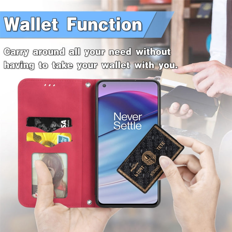 For OnePlus Nord CE 5G Retro Skin Feel Business Magnetic Horizontal Flip Leather Case with Holder & Card Slots & Wallet & Photo Frame