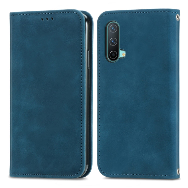 For OnePlus Nord CE 5G Retro Skin Feel Business Magnetic Horizontal Flip Leather Case with Holder & Card Slots & Wallet & Photo Frame
