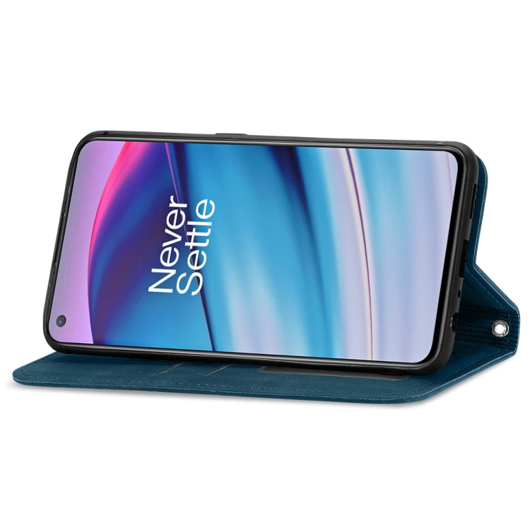 For OnePlus Nord CE 5G Retro Skin Feel Business Magnetic Horizontal Flip Leather Case with Holder & Card Slots & Wallet & Photo Frame