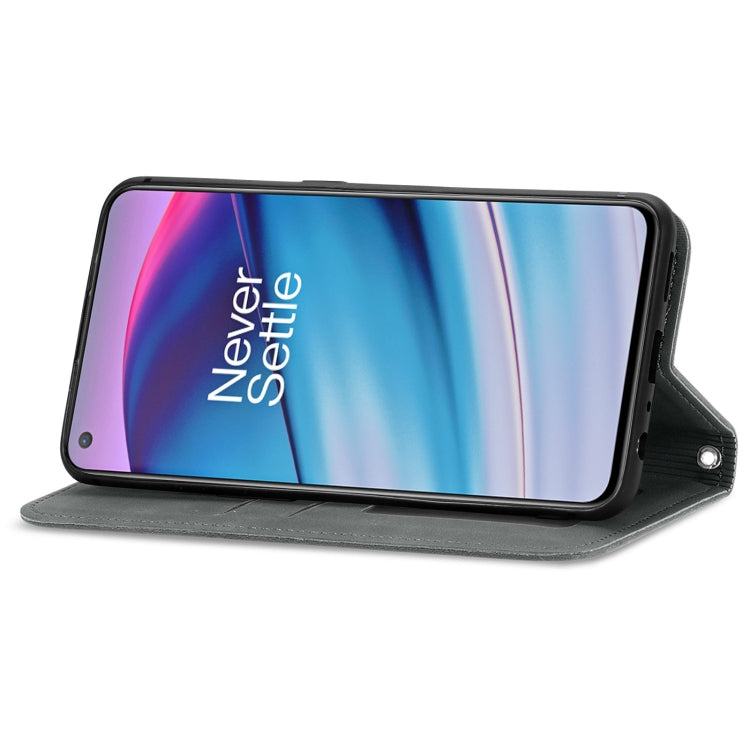 For OnePlus Nord CE 5G Retro Skin Feel Business Magnetic Horizontal Flip Leather Case with Holder & Card Slots & Wallet & Photo Frame