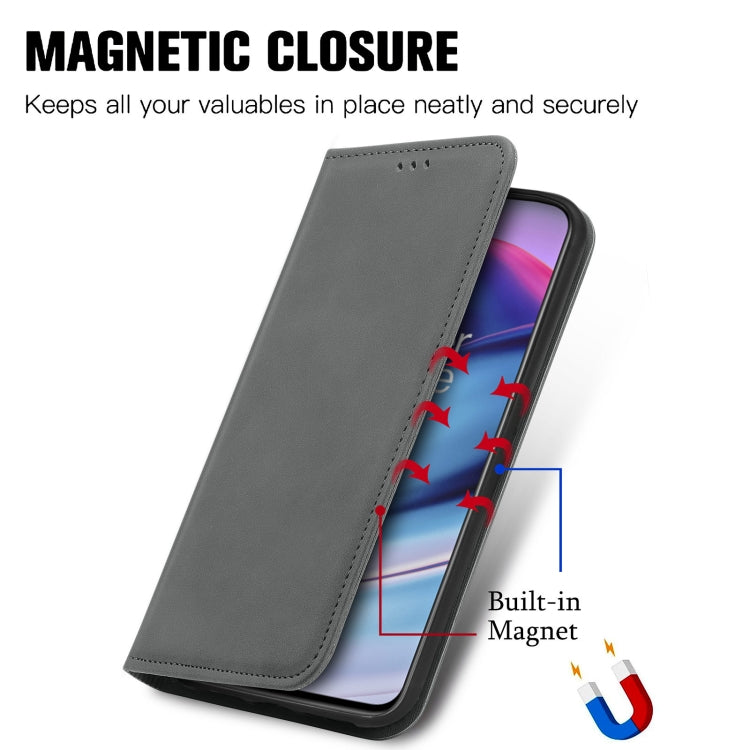For OnePlus Nord CE 5G Retro Skin Feel Business Magnetic Horizontal Flip Leather Case with Holder & Card Slots & Wallet & Photo Frame