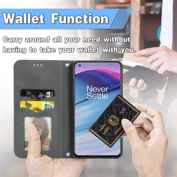For OnePlus Nord CE 5G Retro Skin Feel Business Magnetic Horizontal Flip Leather Case with Holder & Card Slots & Wallet & Photo Frame