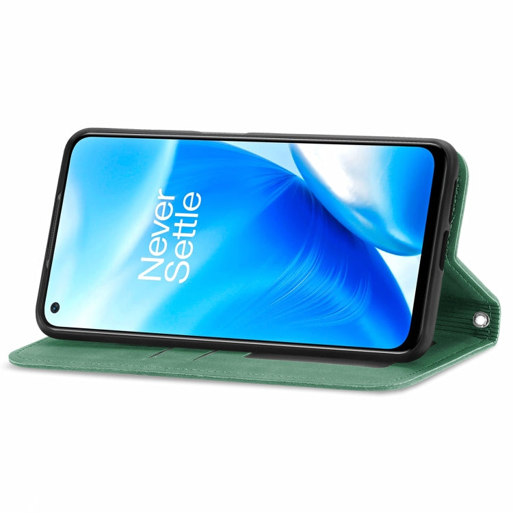 For OnePlus Nord N200 5G Retro Skin Feel Business Magnetic Horizontal Flip Leather Case with Holder & Card Slots & Wallet & Photo Frame