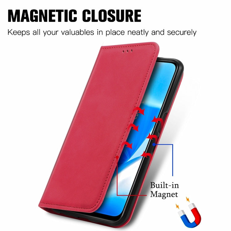 For OnePlus Nord N200 5G Retro Skin Feel Business Magnetic Horizontal Flip Leather Case with Holder & Card Slots & Wallet & Photo Frame
