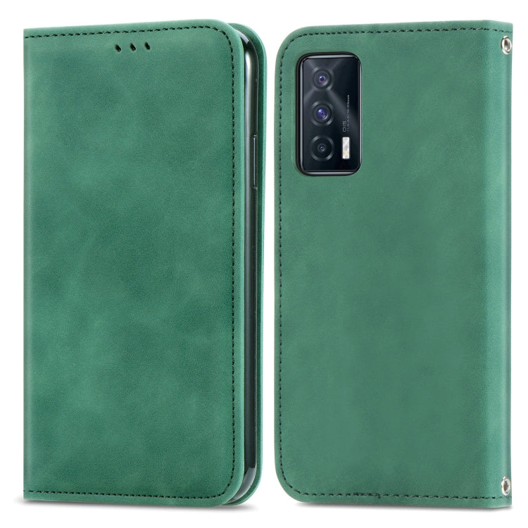 For vivo iQOO Neo 5 Retro Skin Feel Business Magnetic Horizontal Flip Leather Case with Holder & Card Slots & Wallet & Photo Frame