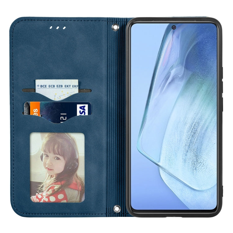 For vivo iQOO Neo 5 Retro Skin Feel Business Magnetic Horizontal Flip Leather Case with Holder & Card Slots & Wallet & Photo Frame