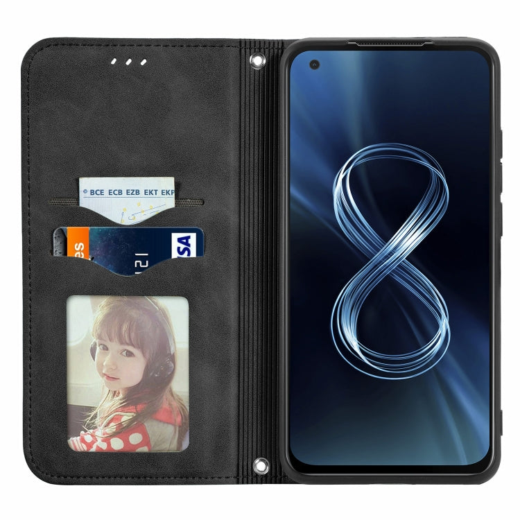 For Asus Zenfone 8 ZS590KS Retro Skin Feel Business Magnetic Horizontal Flip Leather Case with Holder & Card Slots & Wallet & Photo Frame