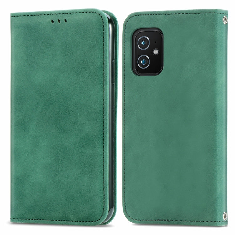 For Asus Zenfone 8 ZS590KS Retro Skin Feel Business Magnetic Horizontal Flip Leather Case with Holder & Card Slots & Wallet & Photo Frame