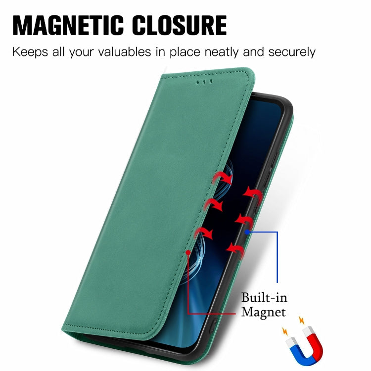 For Asus Zenfone 8 ZS590KS Retro Skin Feel Business Magnetic Horizontal Flip Leather Case with Holder & Card Slots & Wallet & Photo Frame
