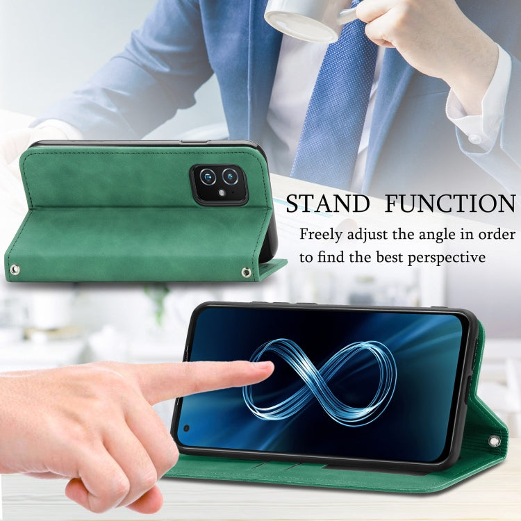 For Asus Zenfone 8 ZS590KS Retro Skin Feel Business Magnetic Horizontal Flip Leather Case with Holder & Card Slots & Wallet & Photo Frame