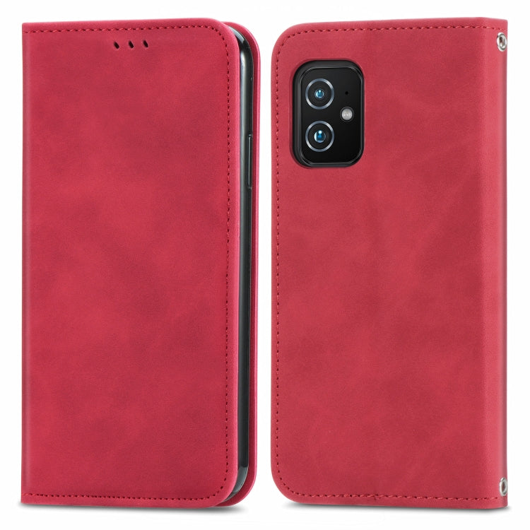 For Asus Zenfone 8 ZS590KS Retro Skin Feel Business Magnetic Horizontal Flip Leather Case with Holder & Card Slots & Wallet & Photo Frame