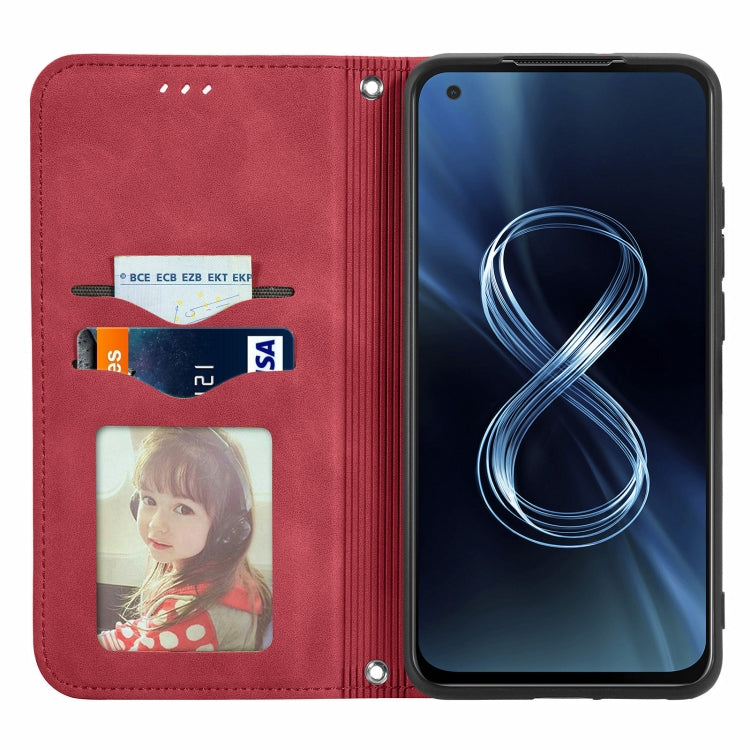 For Asus Zenfone 8 ZS590KS Retro Skin Feel Business Magnetic Horizontal Flip Leather Case with Holder & Card Slots & Wallet & Photo Frame