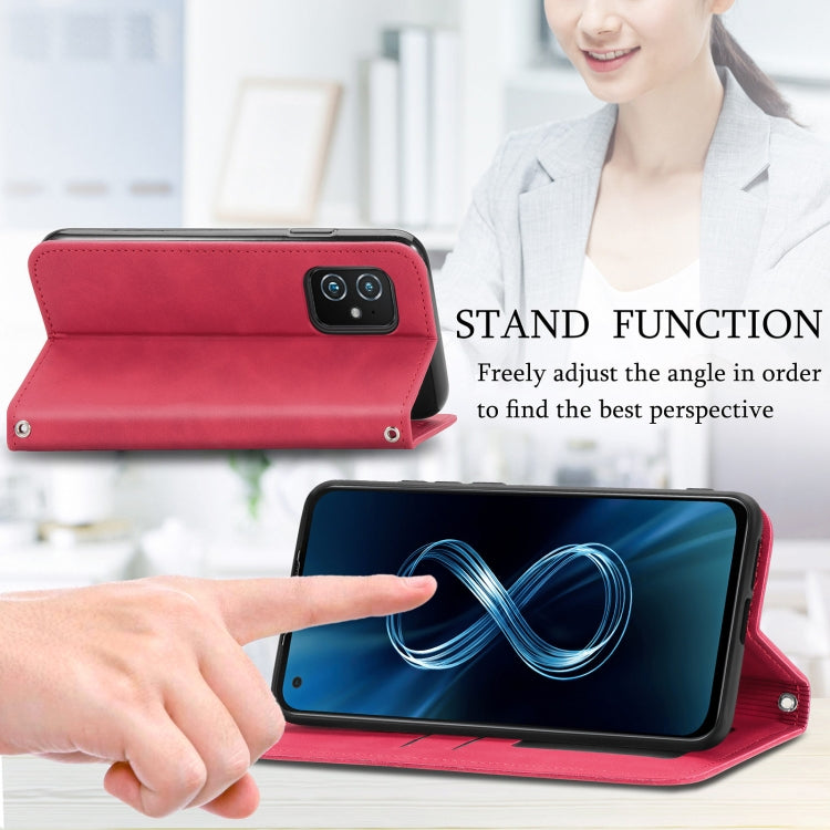 For Asus Zenfone 8 ZS590KS Retro Skin Feel Business Magnetic Horizontal Flip Leather Case with Holder & Card Slots & Wallet & Photo Frame