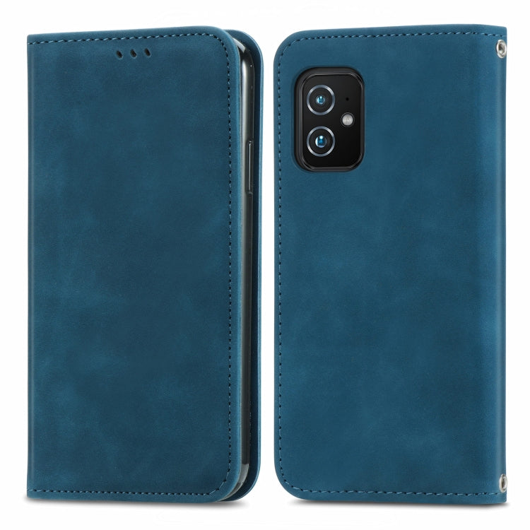 For Asus Zenfone 8 ZS590KS Retro Skin Feel Business Magnetic Horizontal Flip Leather Case with Holder & Card Slots & Wallet & Photo Frame