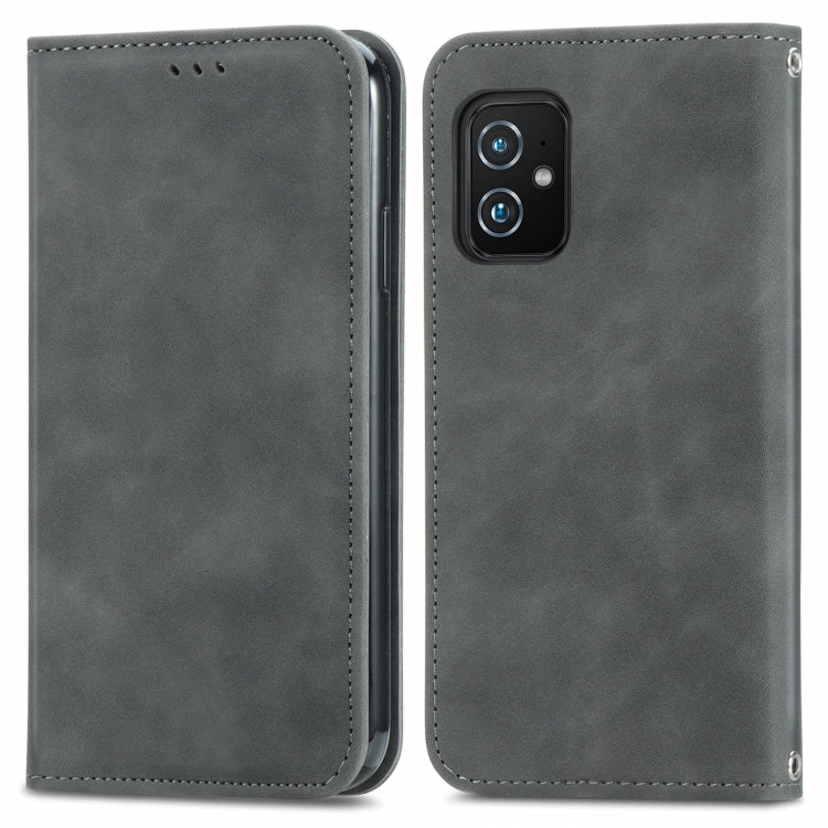 For Asus Zenfone 8 ZS590KS Retro Skin Feel Business Magnetic Horizontal Flip Leather Case with Holder & Card Slots & Wallet & Photo Frame