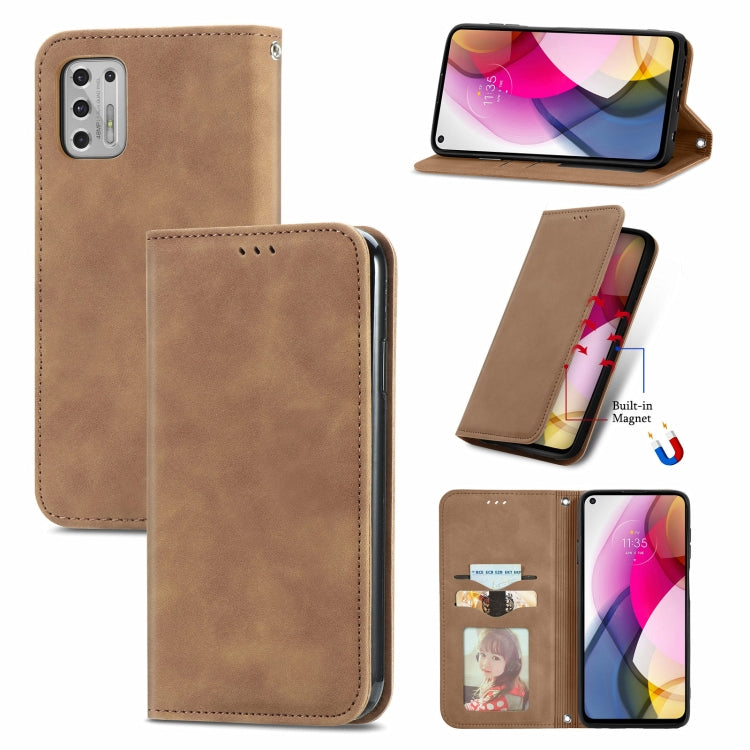 For Motorola Moto G Stylus 2021 Retro Skin Feel Business Magnetic Horizontal Flip Leather Case with Holder & Card Slots & Wallet & Photo Frame