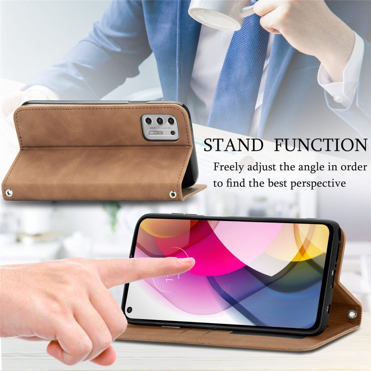 For Motorola Moto G Stylus 2021 Retro Skin Feel Business Magnetic Horizontal Flip Leather Case with Holder & Card Slots & Wallet & Photo Frame