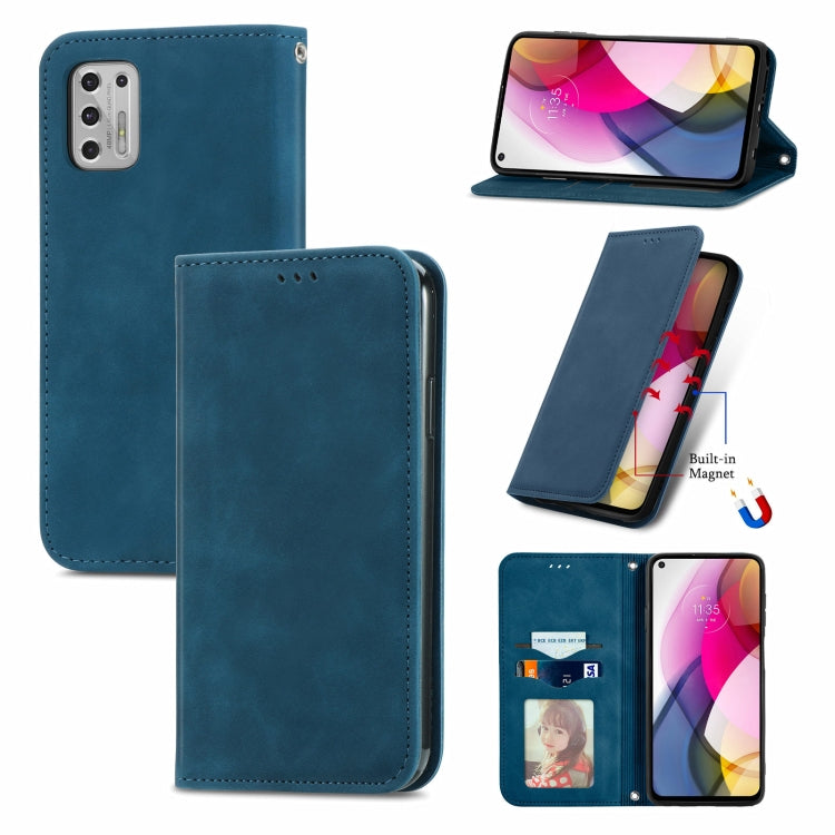 For Motorola Moto G Stylus 2021 Retro Skin Feel Business Magnetic Horizontal Flip Leather Case with Holder & Card Slots & Wallet & Photo Frame