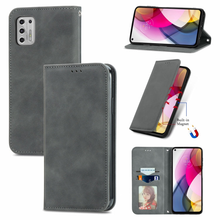 For Motorola Moto G Stylus 2021 Retro Skin Feel Business Magnetic Horizontal Flip Leather Case with Holder & Card Slots & Wallet & Photo Frame