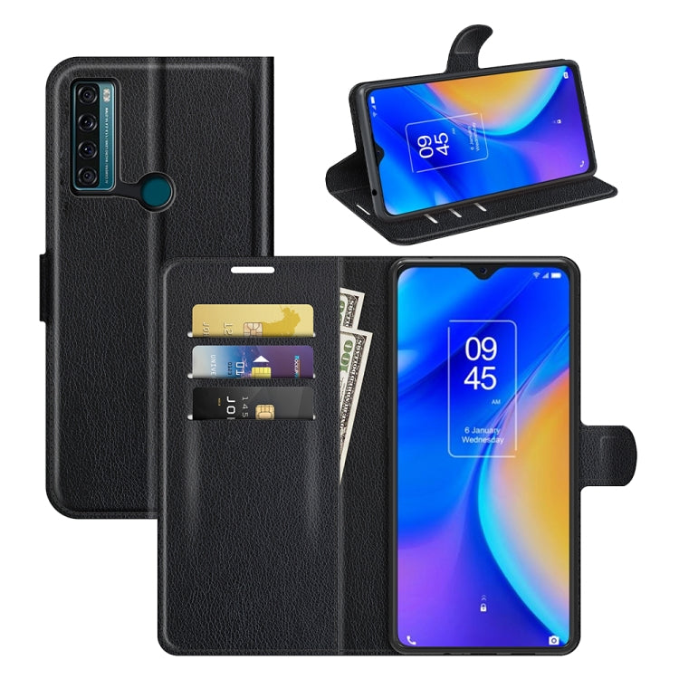 For TCL 20 SE Litchi Texture Horizontal Flip Protective Case with Holder & Card Slots & Wallet