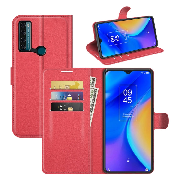For TCL 20 SE Litchi Texture Horizontal Flip Protective Case with Holder & Card Slots & Wallet