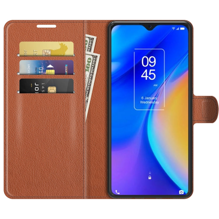 For TCL 20 SE Litchi Texture Horizontal Flip Protective Case with Holder & Card Slots & Wallet