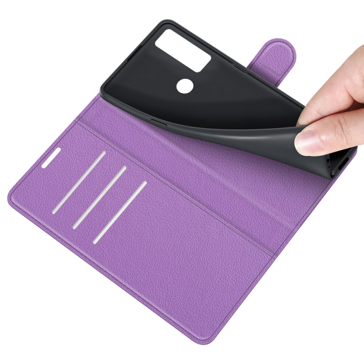 For TCL 20 SE Litchi Texture Horizontal Flip Protective Case with Holder & Card Slots & Wallet