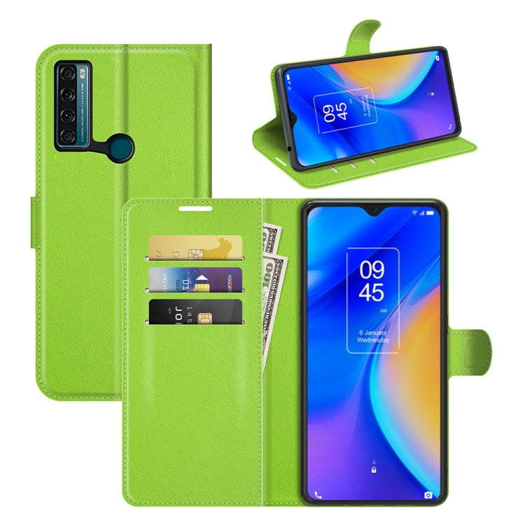 For TCL 20 SE Litchi Texture Horizontal Flip Protective Case with Holder & Card Slots & Wallet