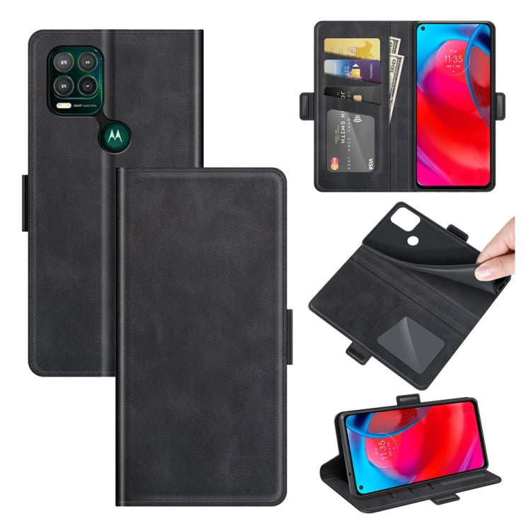 For Motorola Moto G Stylus 5G Dual-side Magnetic Buckle Horizontal Flip Leather Case with Holder & Card Slots & Wallet