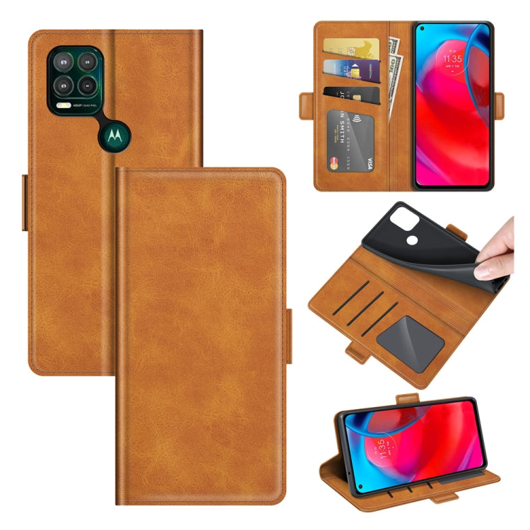 For Motorola Moto G Stylus 5G Dual-side Magnetic Buckle Horizontal Flip Leather Case with Holder & Card Slots & Wallet