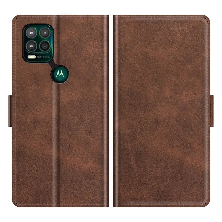 For Motorola Moto G Stylus 5G Dual-side Magnetic Buckle Horizontal Flip Leather Case with Holder & Card Slots & Wallet