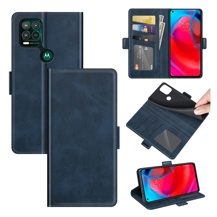 For Motorola Moto G Stylus 5G Dual-side Magnetic Buckle Horizontal Flip Leather Case with Holder & Card Slots & Wallet