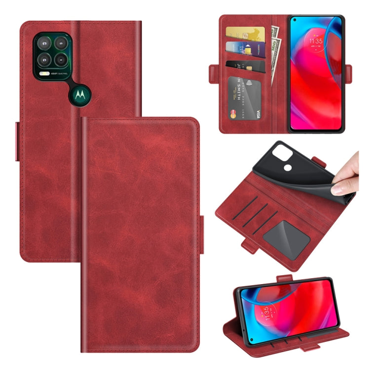 For Motorola Moto G Stylus 5G Dual-side Magnetic Buckle Horizontal Flip Leather Case with Holder & Card Slots & Wallet