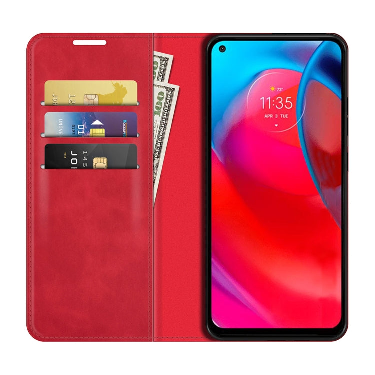 For Motorola Moto G Stylus 5G Retro-skin Business Magnetic Suction Leather Case with Holder & Card Slots & Wallet