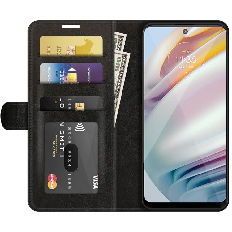 For Motorola Moto G60/G40 Fusion R64 Texture Single Horizontal Flip Protective Case with Holder & Card Slots & Wallet& Photo Frame