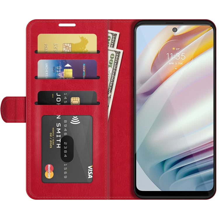 For Motorola Moto G60/G40 Fusion R64 Texture Single Horizontal Flip Protective Case with Holder & Card Slots & Wallet& Photo Frame