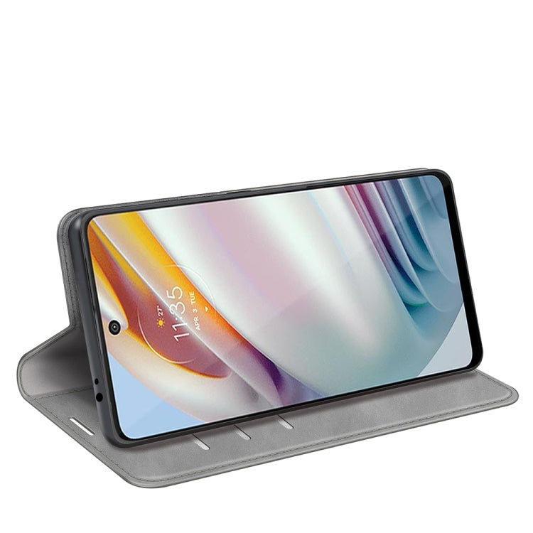 For Motorola Moto G60/G40 Fusion Retro-skin Business Magnetic Suction Leather Case with Holder & Card Slots & Wallet