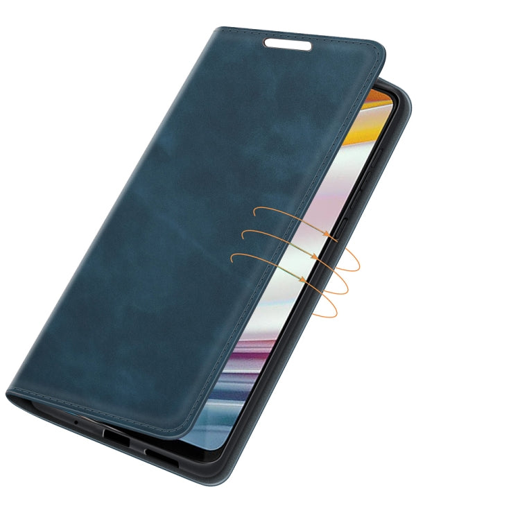 For Motorola Moto G60/G40 Fusion Retro-skin Business Magnetic Suction Leather Case with Holder & Card Slots & Wallet